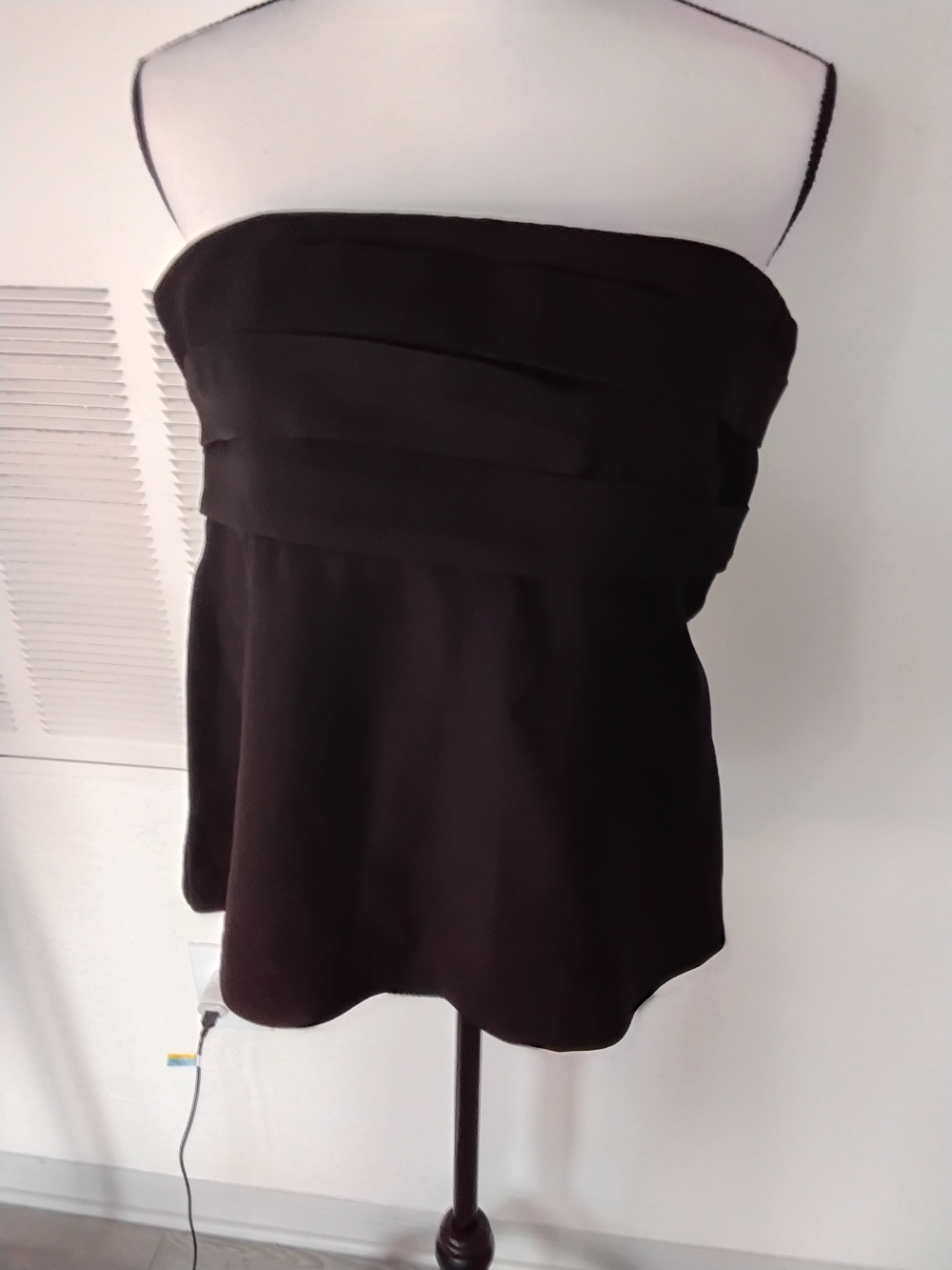NWOT Joe's Jeans Black Strapless Layered Bodice Top